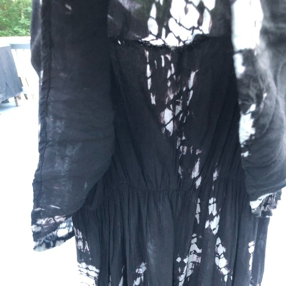 Mossimo Supply Co  size large black tie dye sun dress Maxi V-neck - Picture 5 of 7